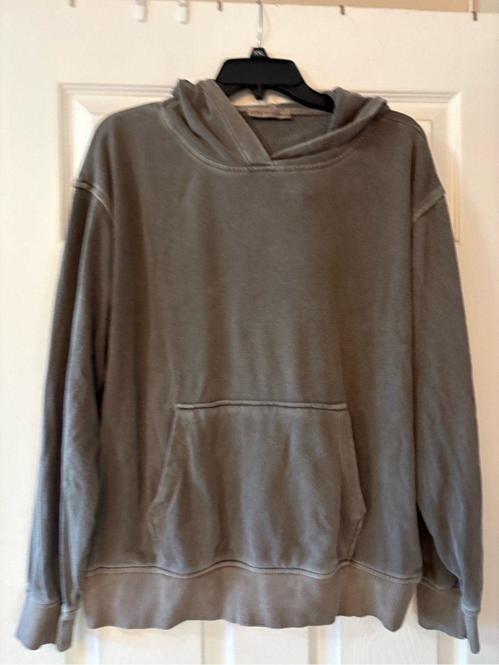 Zenana Pigment Washed brown Pullover Hoodie large